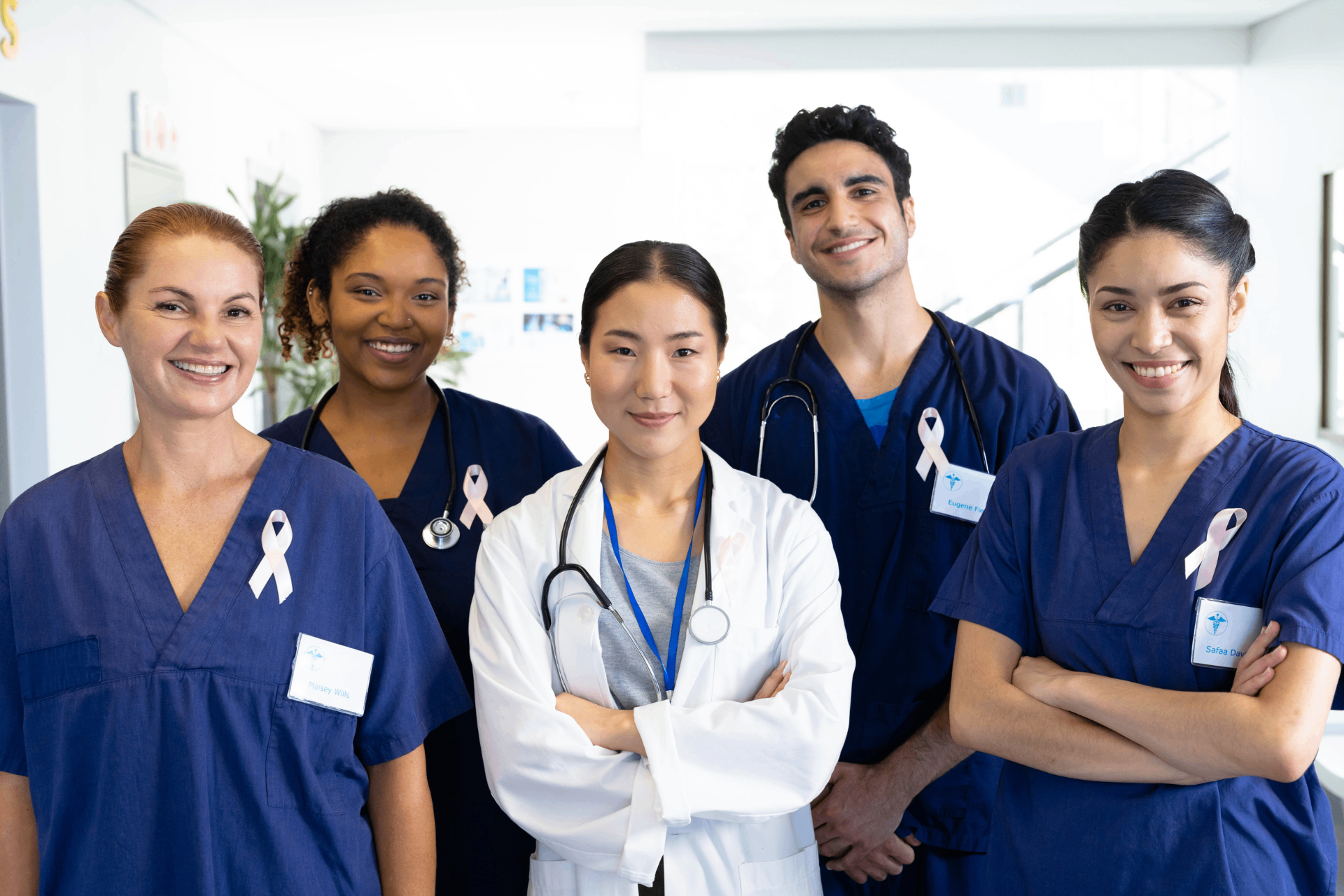 NHS medical team of doctors and nurses